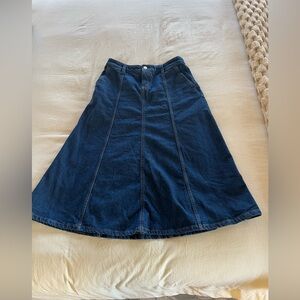 Banana Republic Dark Blue A-Line Denim Skirt